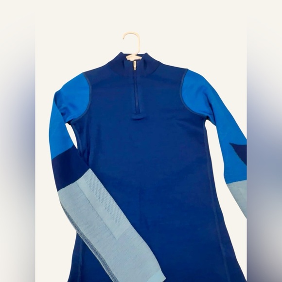 🆕 Smartwool Women's Intraknit Thermal Merino 1/4 Zip Blueberry Hill Extra Small - Picture 5 of 6